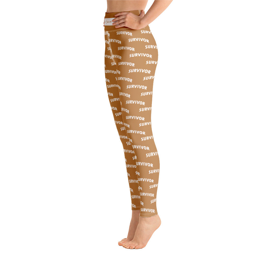 I Am A Survivor Print Leggings