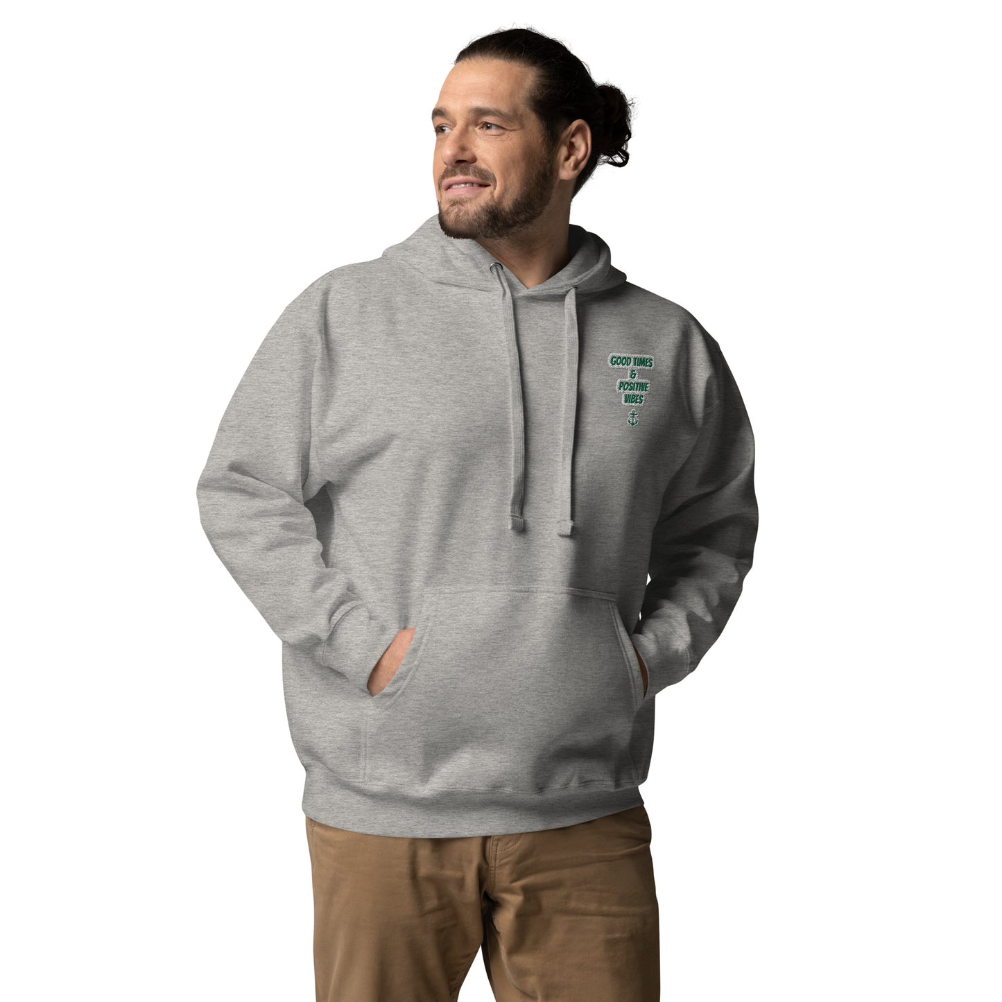 "Good Times & Positive Vibes " Embroidered Unisex Hoodie