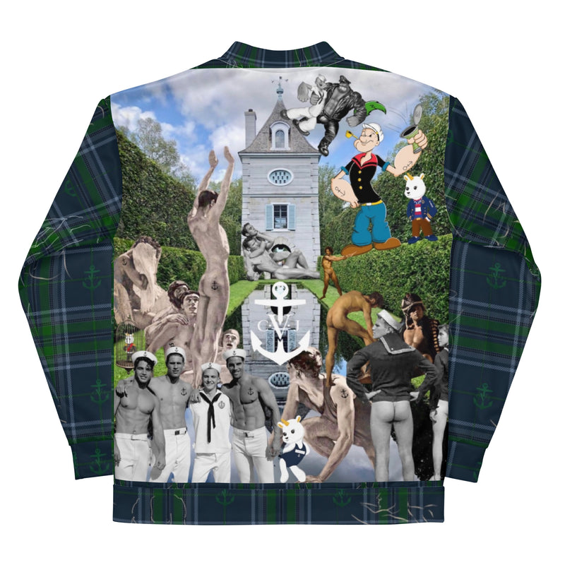 Irish Plaid Bomber with COJO House Pool Party Mural