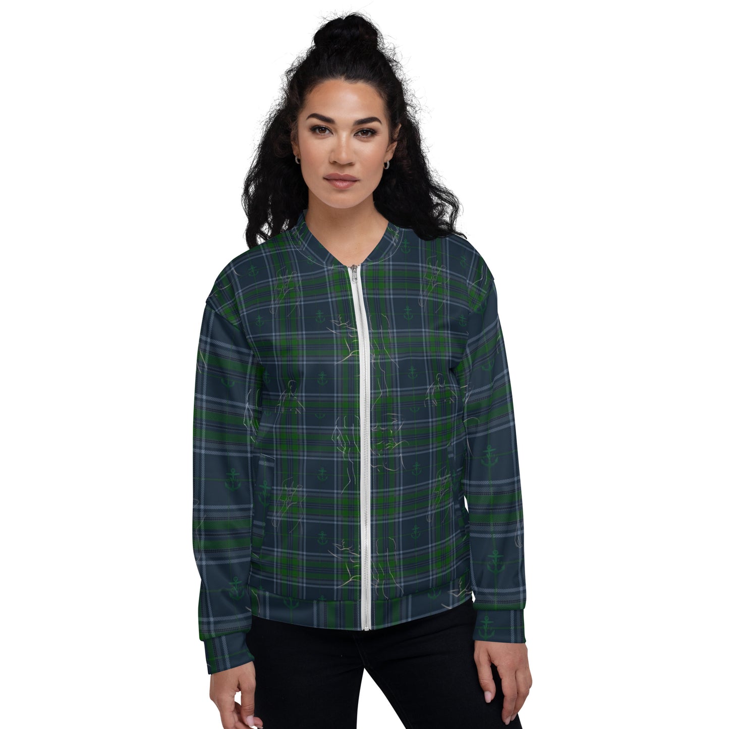 Irish Plaid Bomber with COJO House Pool Party Mural