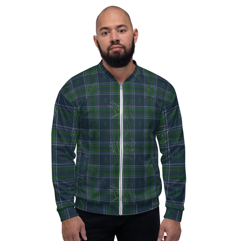 Irish Plaid Bomber with COJO House Pool Party Mural