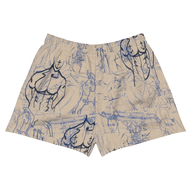 Blue Spode Shorty Shorts