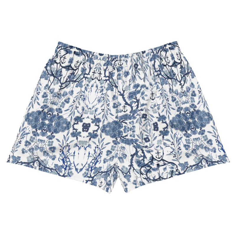 Blue & White Spode Shorty Shorts