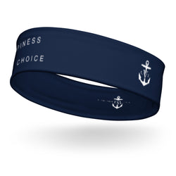 Happiness Is A Choice C.V.J Anchor Headband Navy