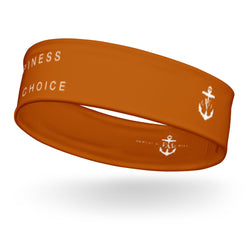 Happiness Is A Choice C.V.J. Anchor Headband Burn't Orange