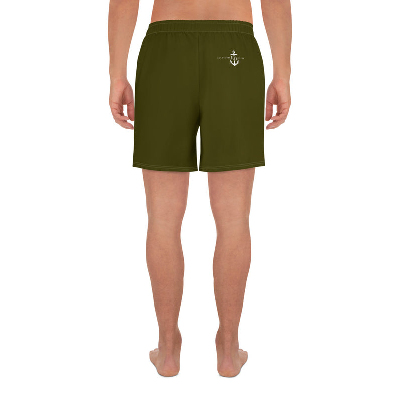 Scarred Over Scared Swim Long Shorts Army Green