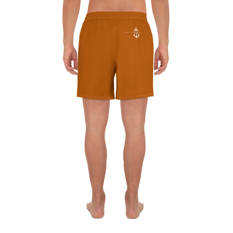 Scarred Over Scared Swim Athletic Long Shorts Burnt Orange