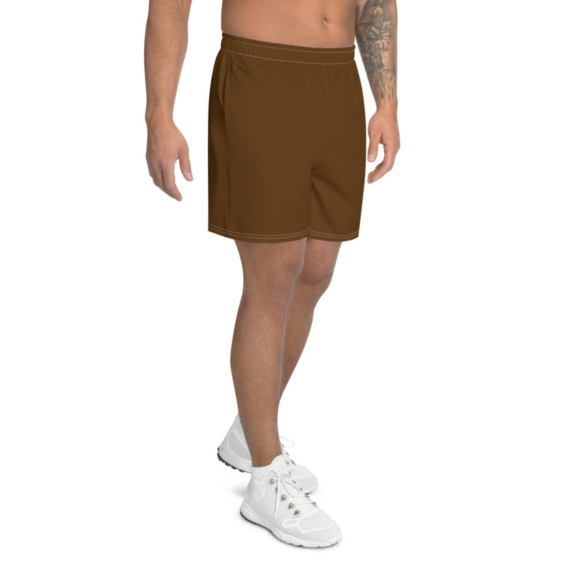 Scarred Over Scared Swim Athletic Long Shorts Brown