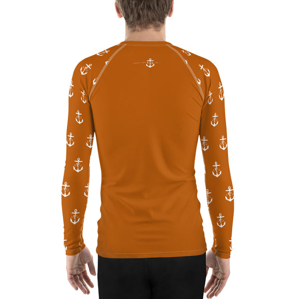 Commodore Jones Anchor Men's Rash Guard Burnt Orange