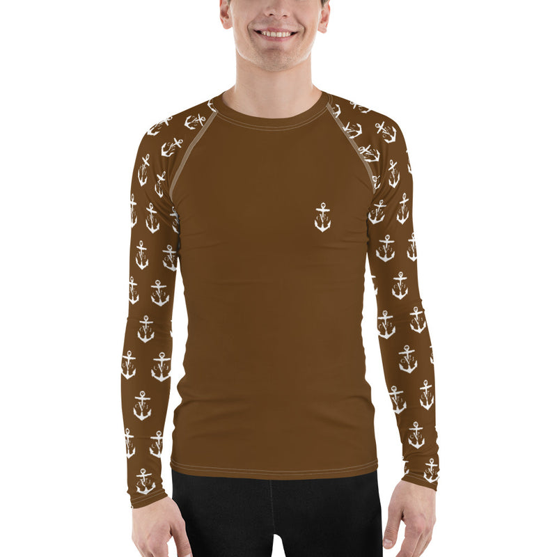 Commodore Jones Anchor Men's Rash Guard Brown