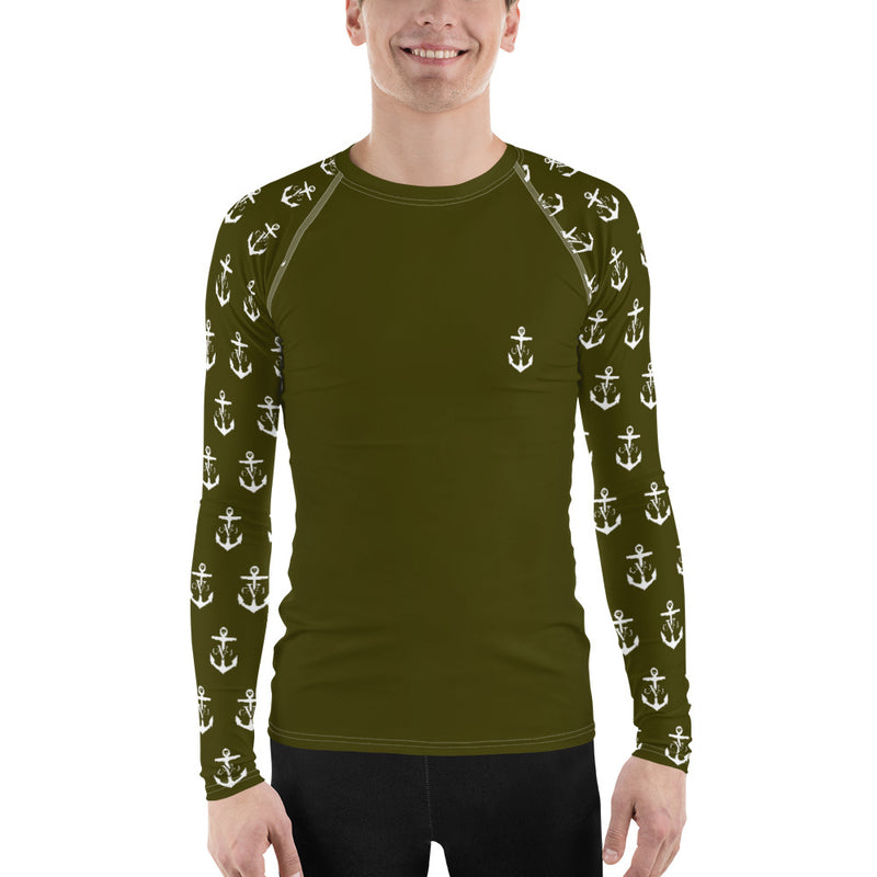 Commodore Jones Anchor Men's Rash Guard Army Green