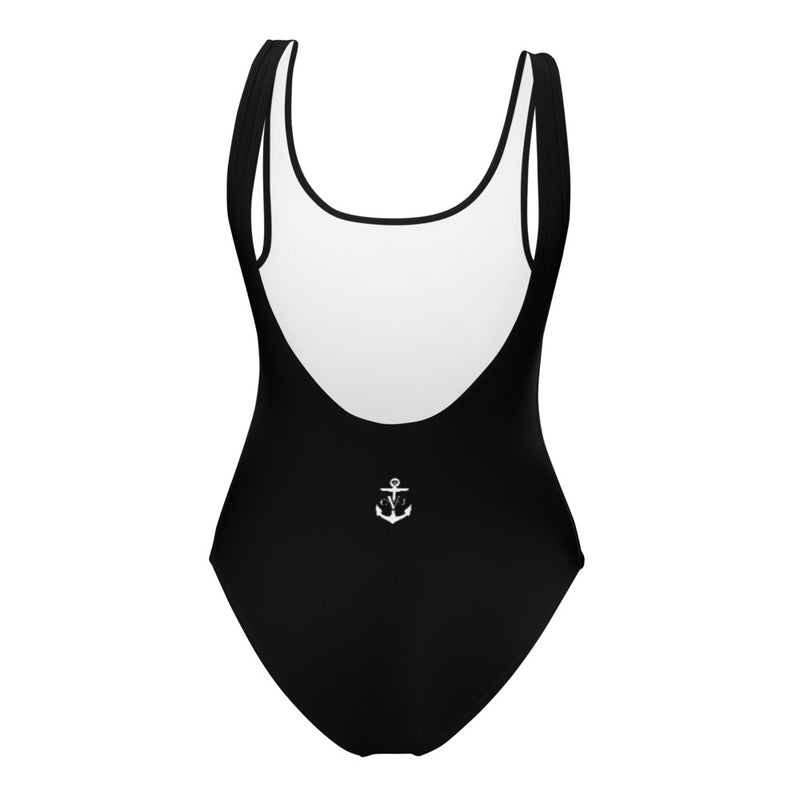 Happiness is a Choice One-Piece Swimsuit Black