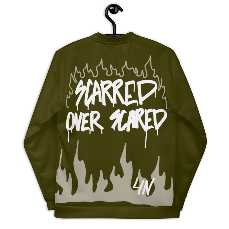 Scarred Over Scared Unisex Bomber Jacket