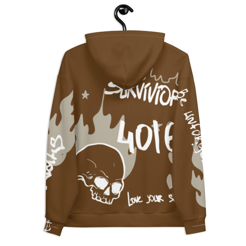 Scarred Over Scared Unisex Hoodie Special Edition Brown