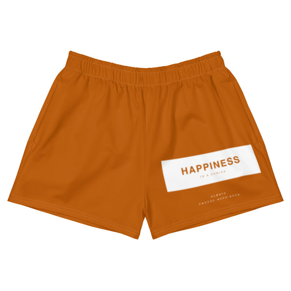 Happiness is a Choice Unisex Swim Shorty Shorts Burn't Orange