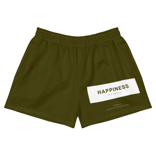 Happiness is a Choice Unisex Swim Shorty Shorts Army Green