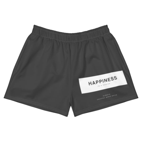 Happiness is a Choice Unisex Swim Shorty Shorts Dark Grey