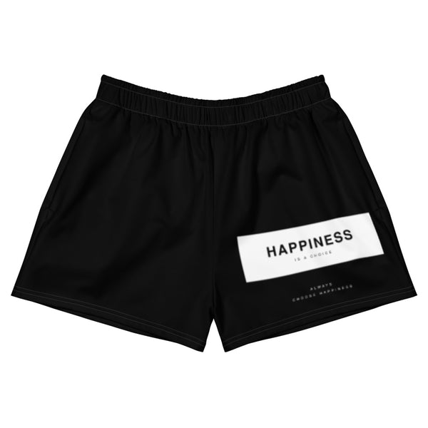 Happiness Is A Choice Unisex Swim Shorty Shorts Black