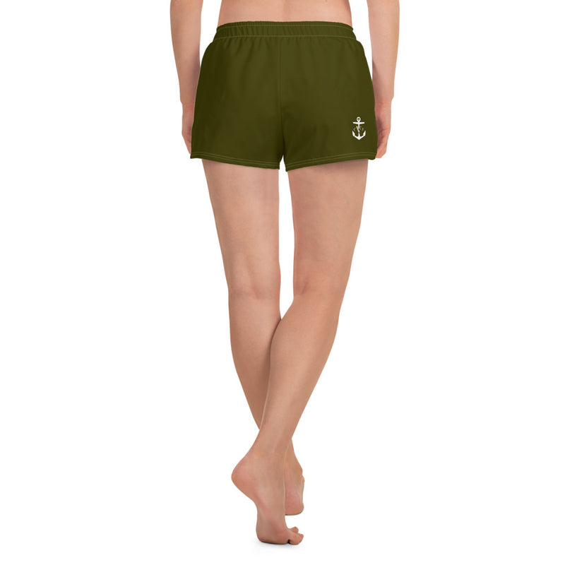 Choose Happiness Shorty Athletic Shorts- Army Green