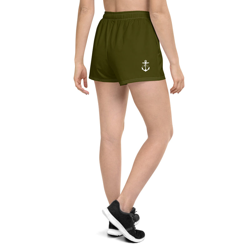 Choose Happiness Shorty Athletic Shorts- Army Green