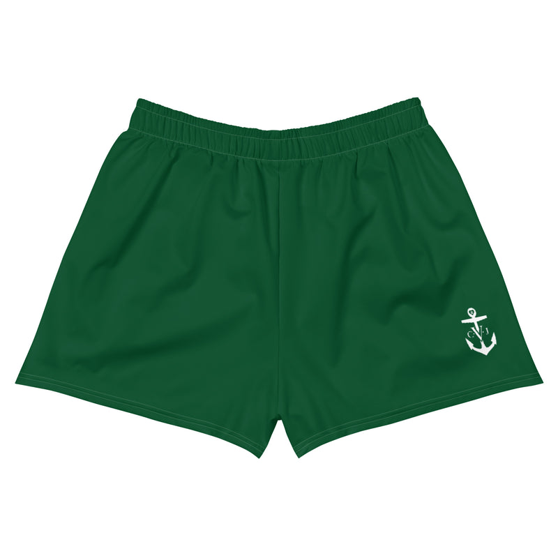 CHOOSE HAPPINESS SHORTY ATHLETIC SHORTS- Forest Green