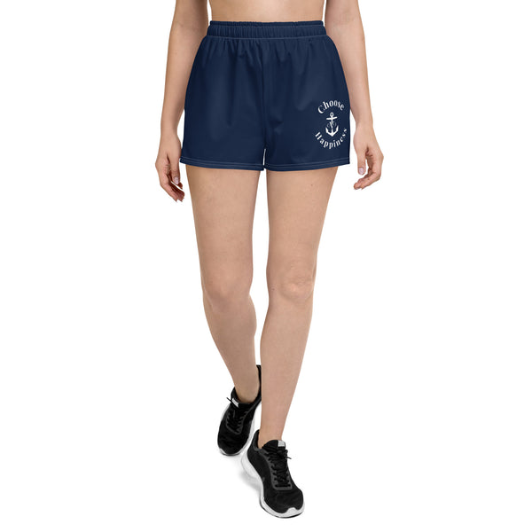 Choose Happiness Shorty Athletic Shorts- Navy