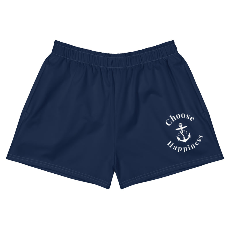 Choose Happiness Shorty Athletic Shorts- Navy