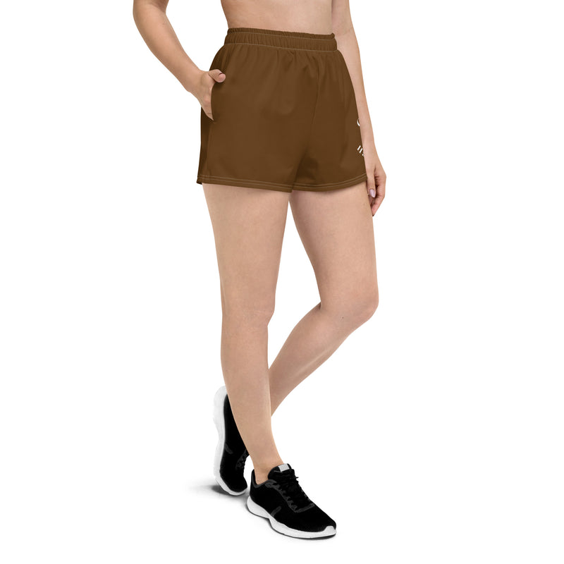 CHOOSE HAPPINESS SHORTY ATHLETIC SHORTS- Brown