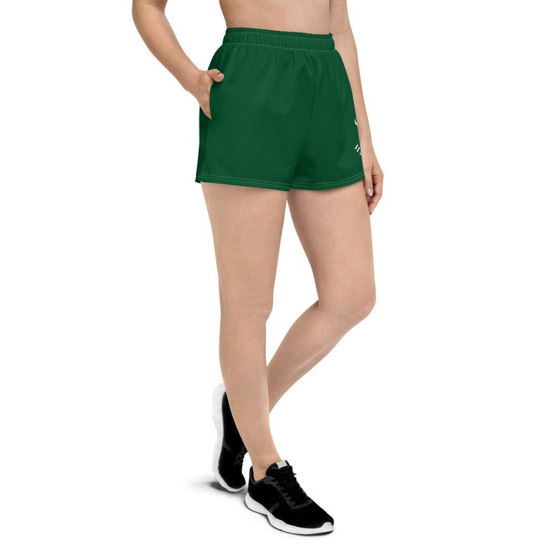 CHOOSE HAPPINESS SHORTY ATHLETIC SHORTS- Forest Green