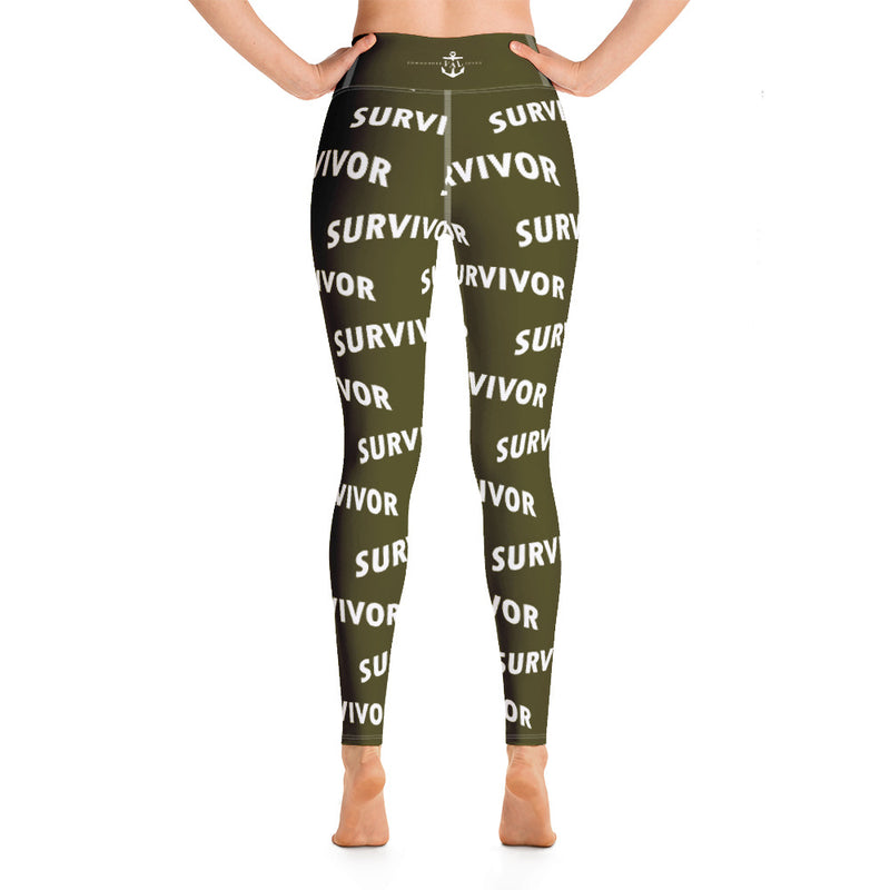 I Am A Survivor Print Leggings