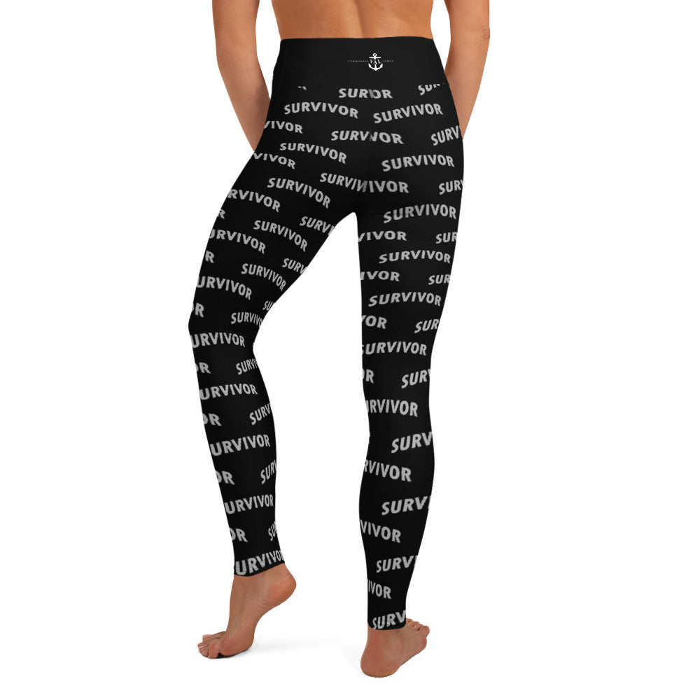 I Am A Survivor Print Leggings