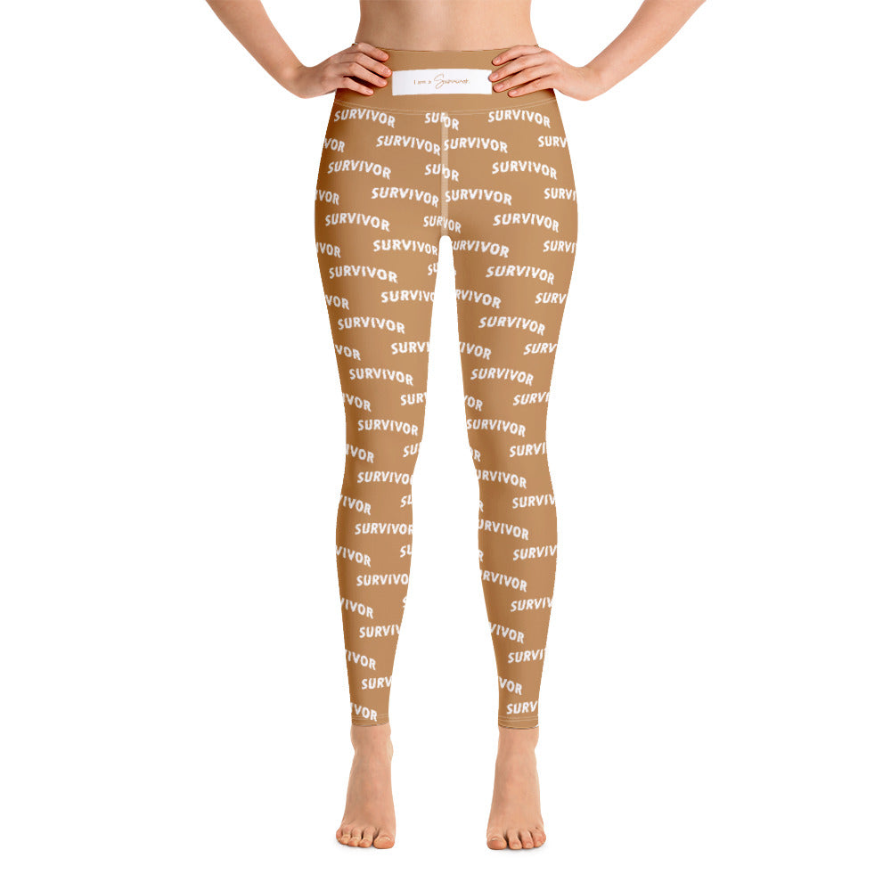 I Am A Survivor Print Leggings