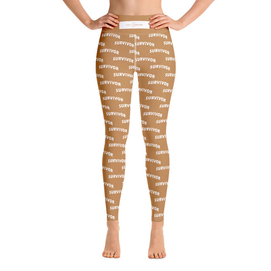 I Am A Survivor Print Leggings