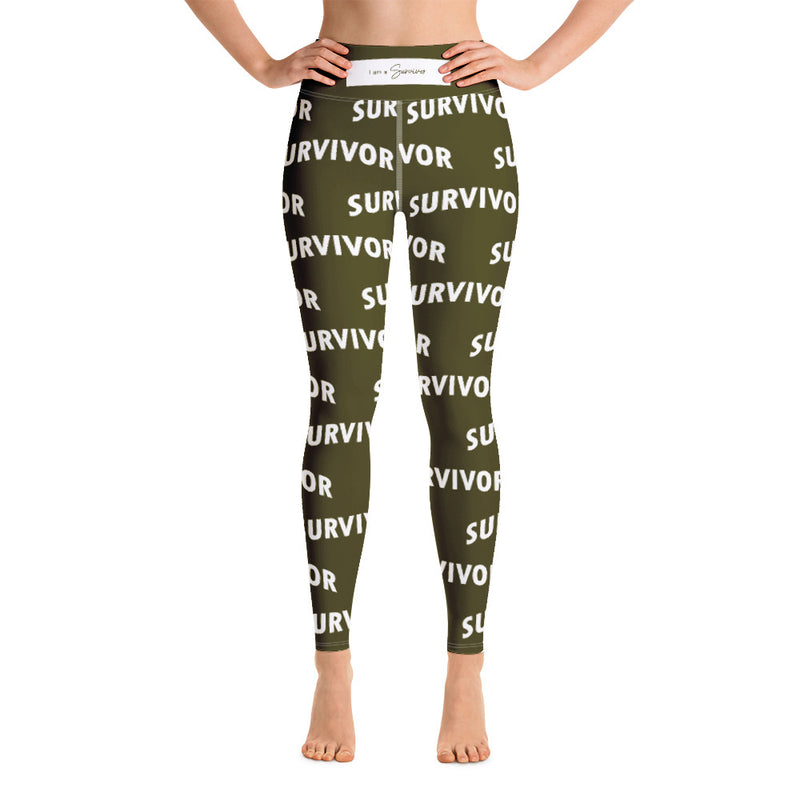 I Am A Survivor Print Leggings