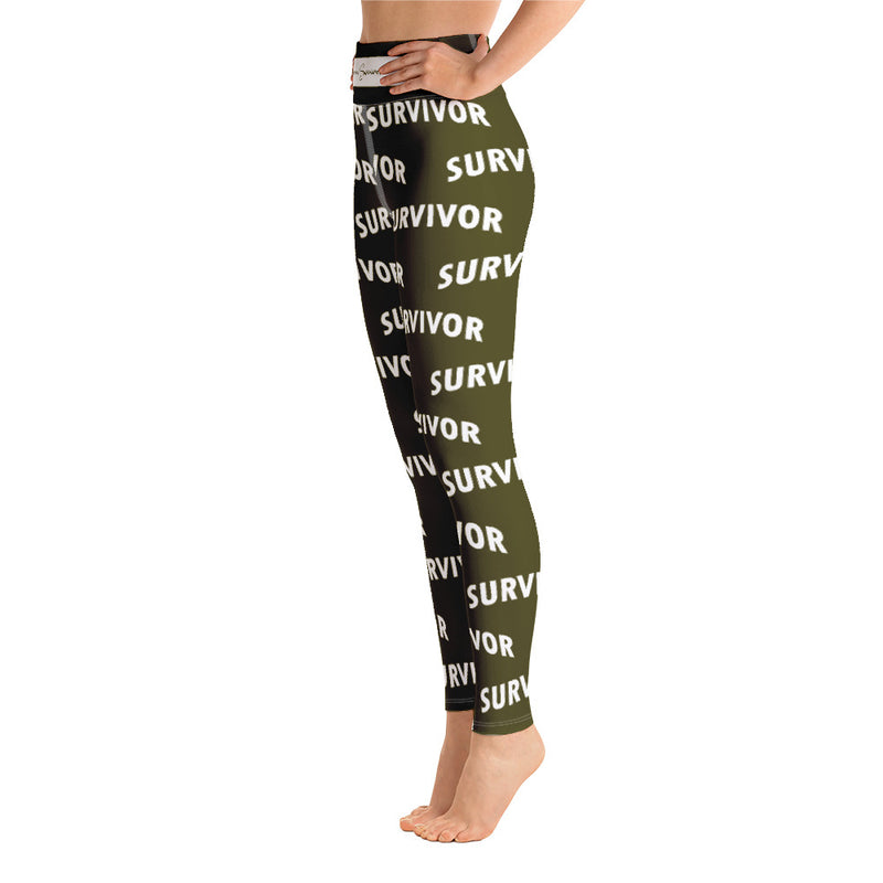 I Am A Survivor Print Leggings