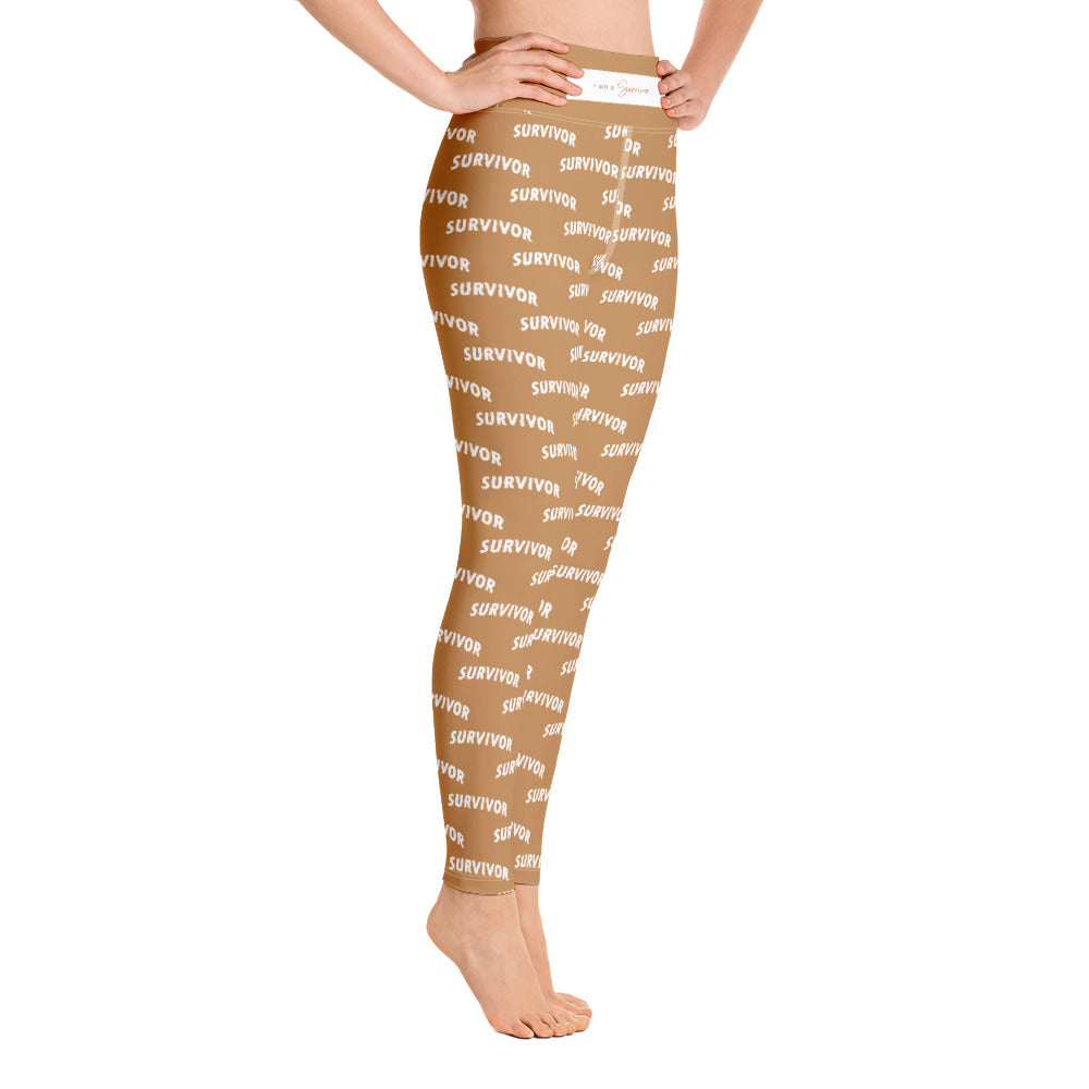 I Am A Survivor Print Leggings