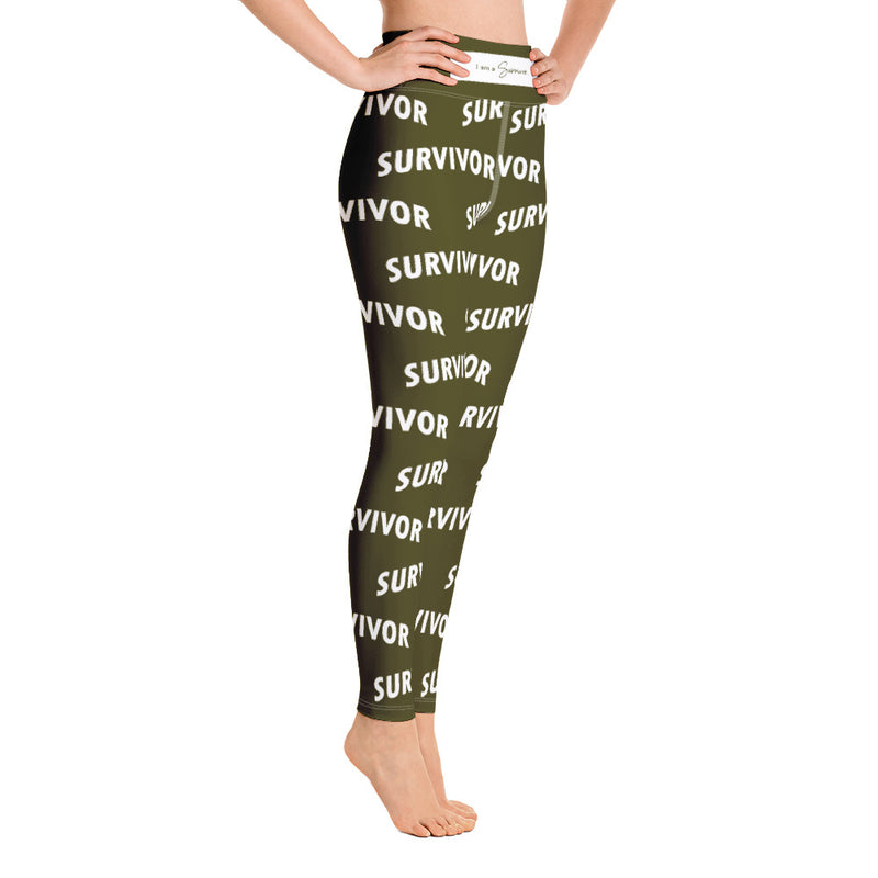 I Am A Survivor Print Leggings