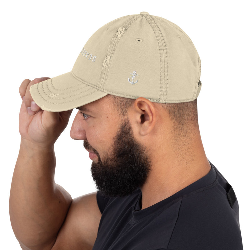 Scarred Over Scared Distressed Dad Hat