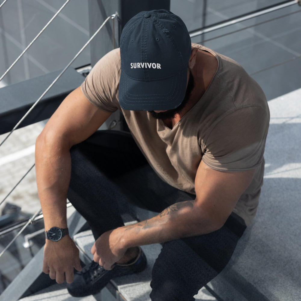 Survivor Distressed Dad Hat