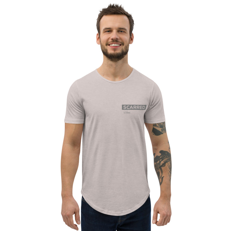 Scarred over Scared Men's Curved Hem T-Shirt