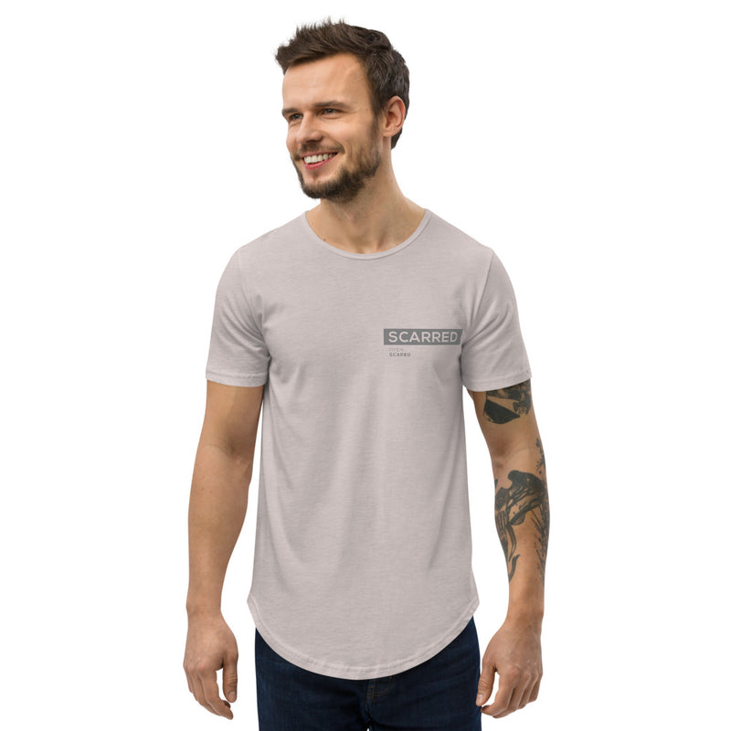 Scarred over Scared Men's Curved Hem T-Shirt