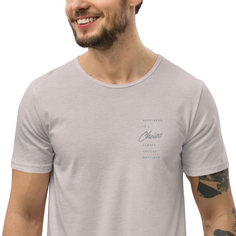 Happiness Is A Choice Men's Curved Hem T-Shirt