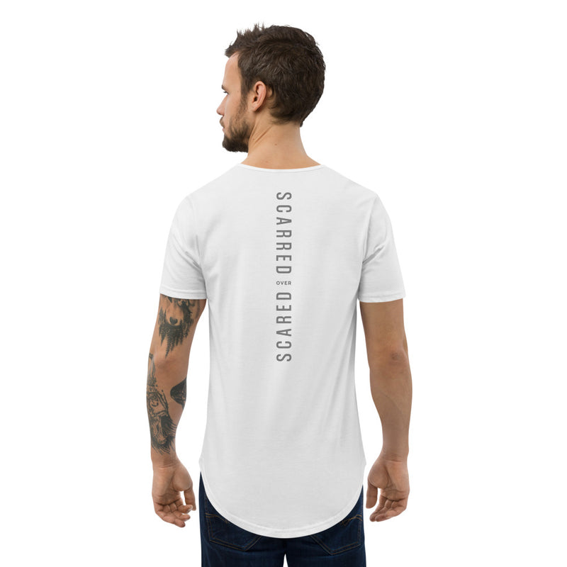 Scarred over Scared Men's Curved Hem T-Shirt