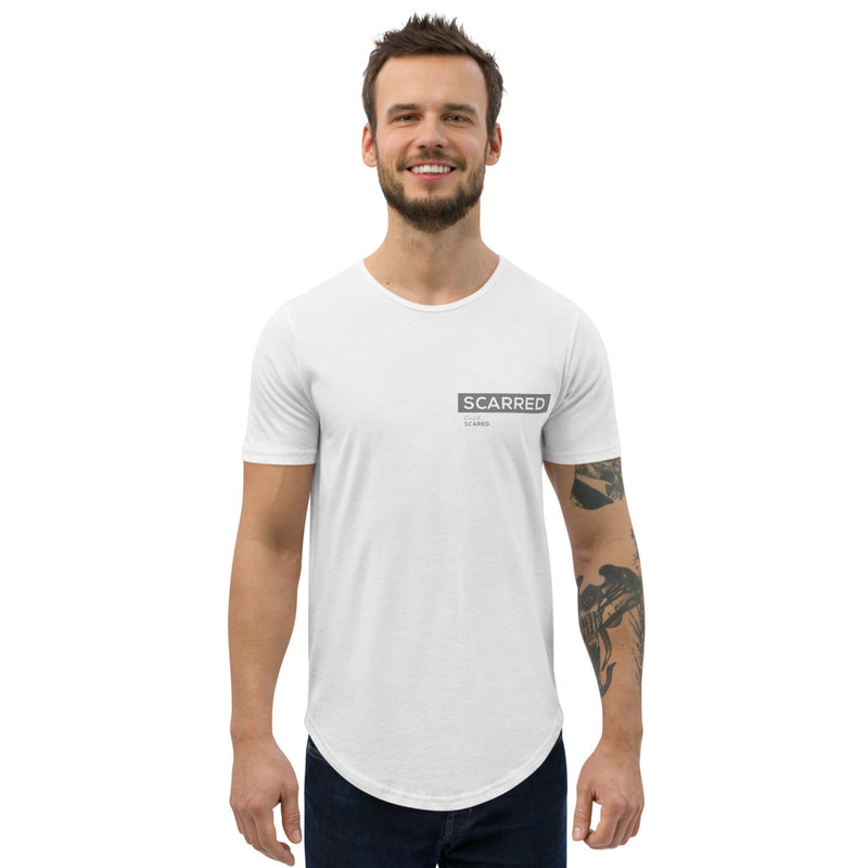 Scarred over Scared Men's Curved Hem T-Shirt