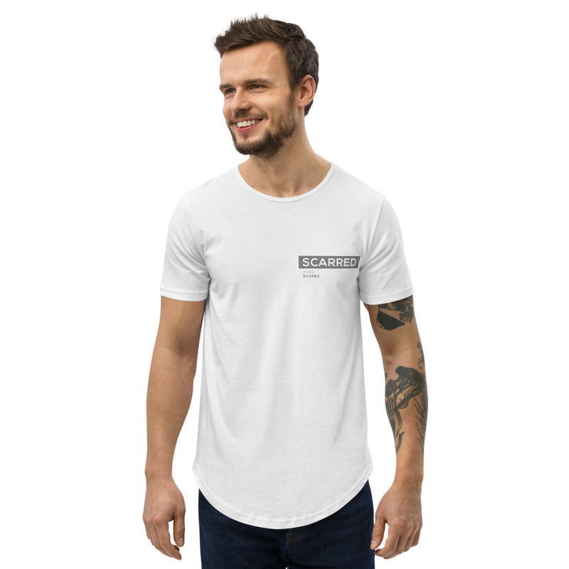 Scarred over Scared Men's Curved Hem T-Shirt