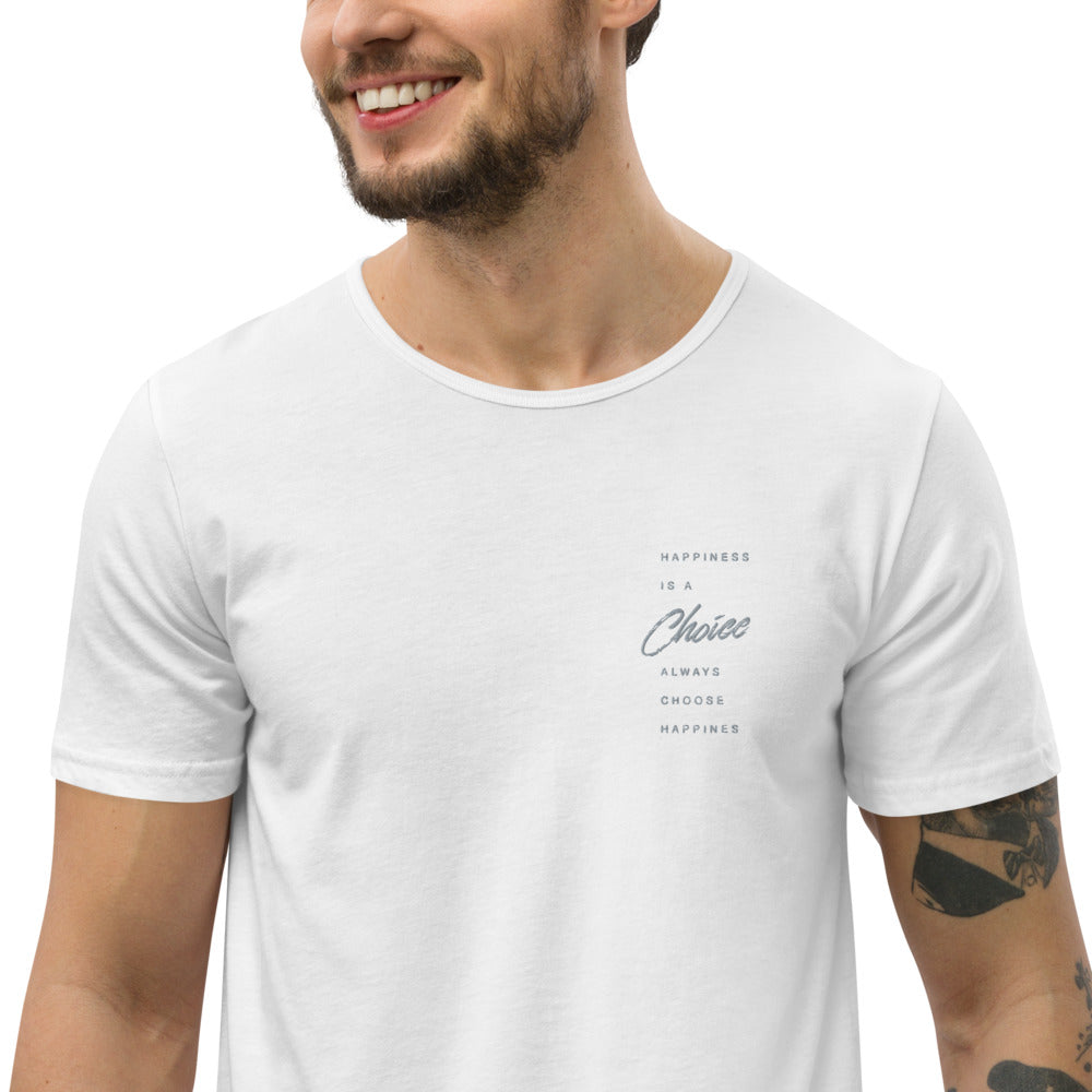 Happiness Is A Choice Men's Curved Hem T-Shirt