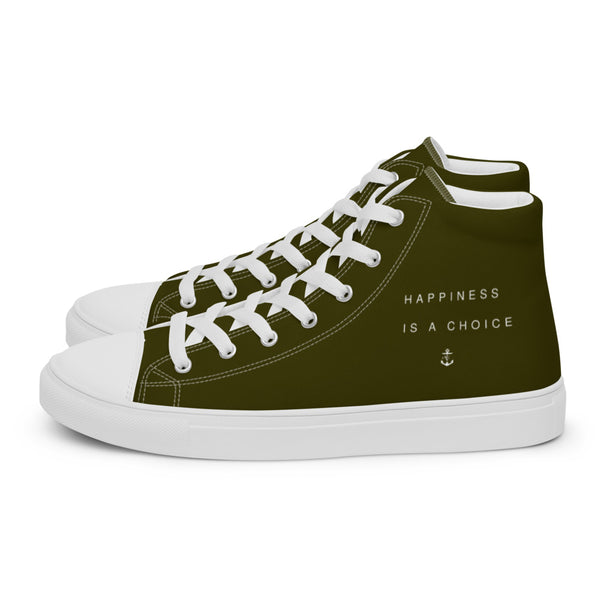 Happiness Men’s high top Army Green