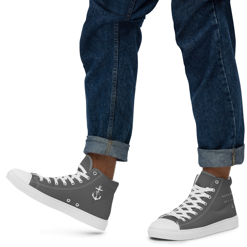 Happiness Men’s high top Grey