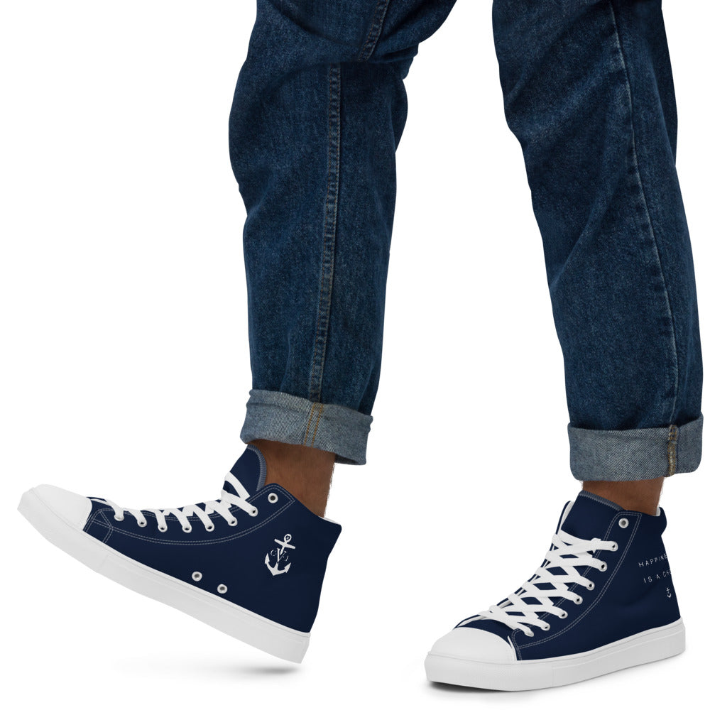 Happiness Men’s high top Navy