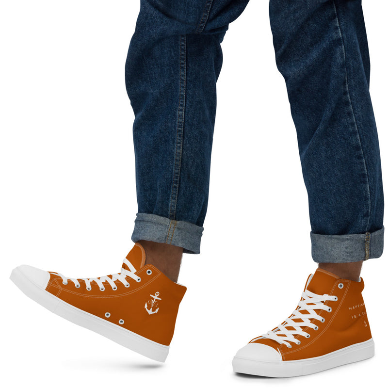 Happiness Men’s high top Burn't Orange